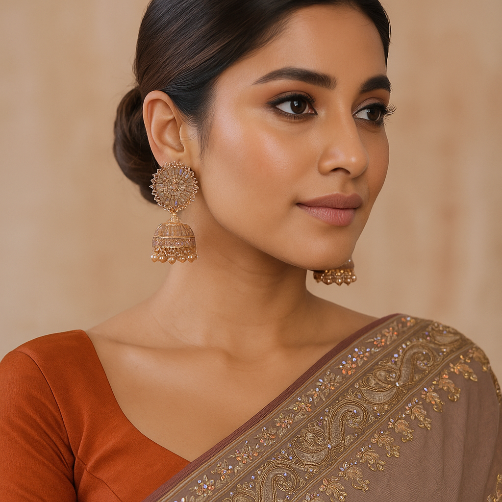 Gray Shinny Jhumka