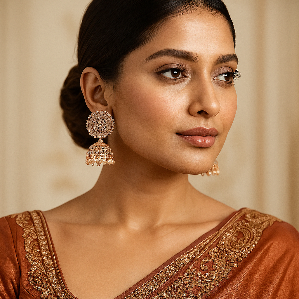 Gray Shinny Jhumka