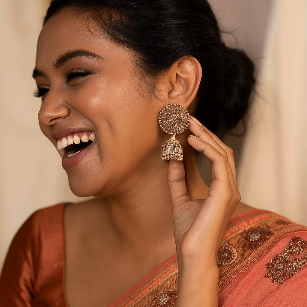 Gray Shinny Jhumka