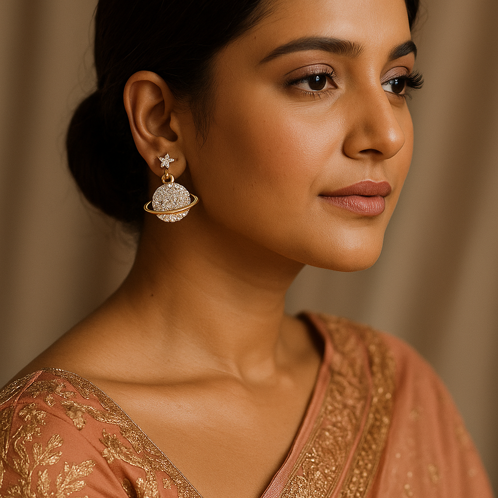 Saturn AD Earring