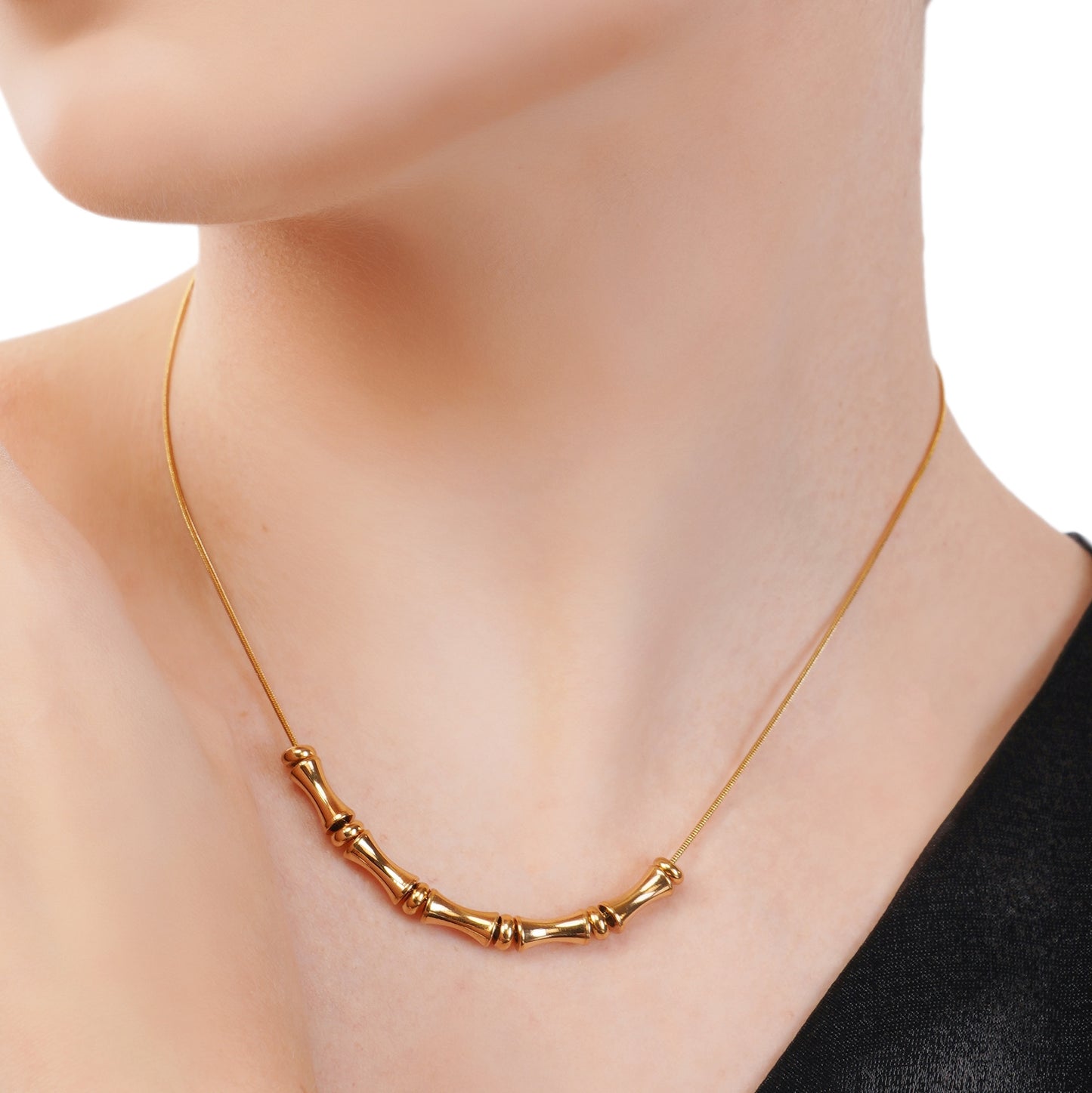 18Kt Bamboo Pendant