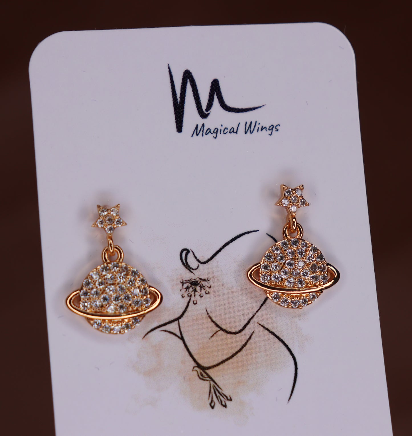 Saturn AD Earring
