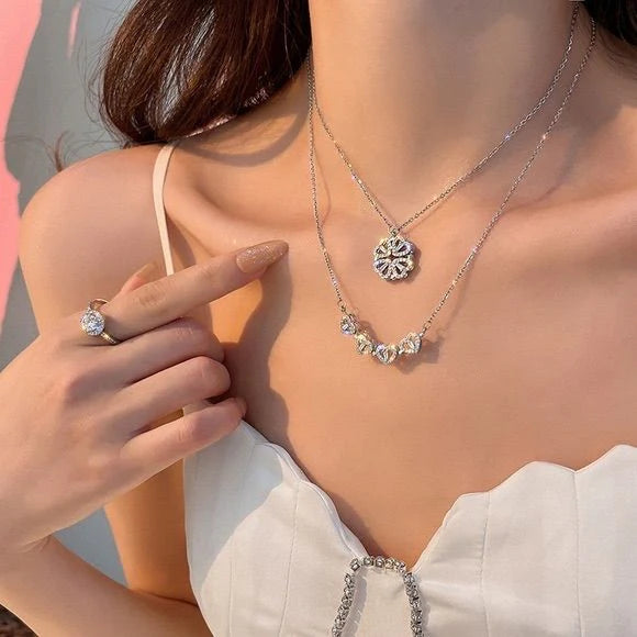 18Kt Open Heart Chain Pendant