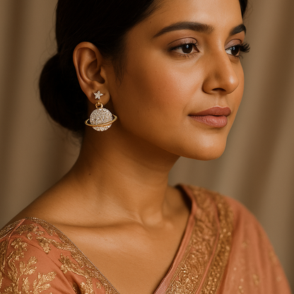 Saturn AD Earring