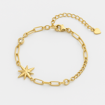 18Kt Gold plated Celestial Star Chain Bracelet