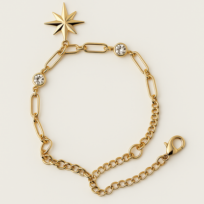 18Kt Gold plated Celestial Star Chain Bracelet