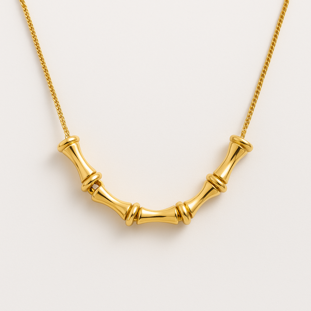18k Bamboo Pendant