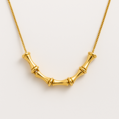 18k Bamboo Pendant