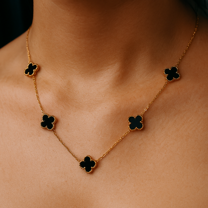18K Blacky Clover Pendant Chain