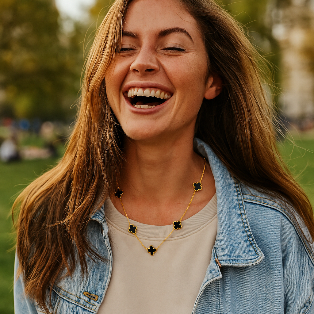 18K Blacky Clover Pendant Chain