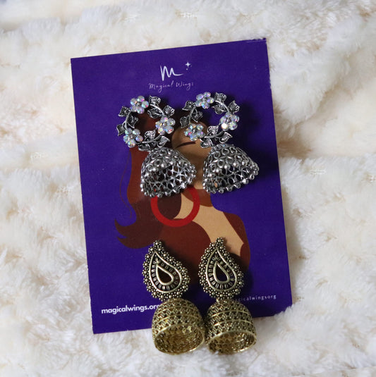 Combo  Flowery Leaf Earrings