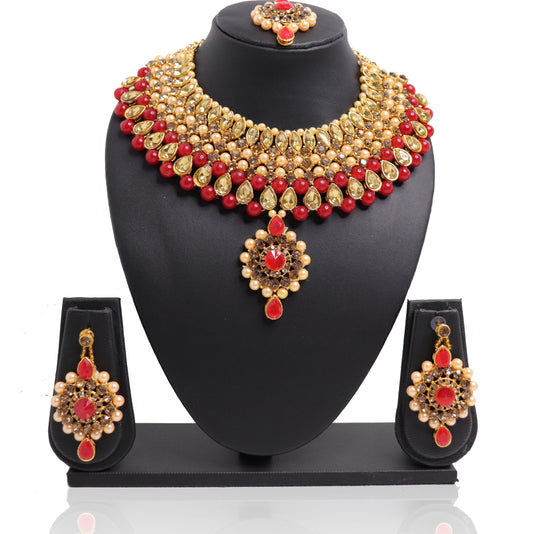 Red Gauri Necklace Set
